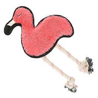 Flamingo Shaped Dog Squeaky Toy for Pets Plush Interactive Play