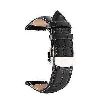 Genuine Leather Watchbands 316L Butterfly Buckle Universal Watch Strap