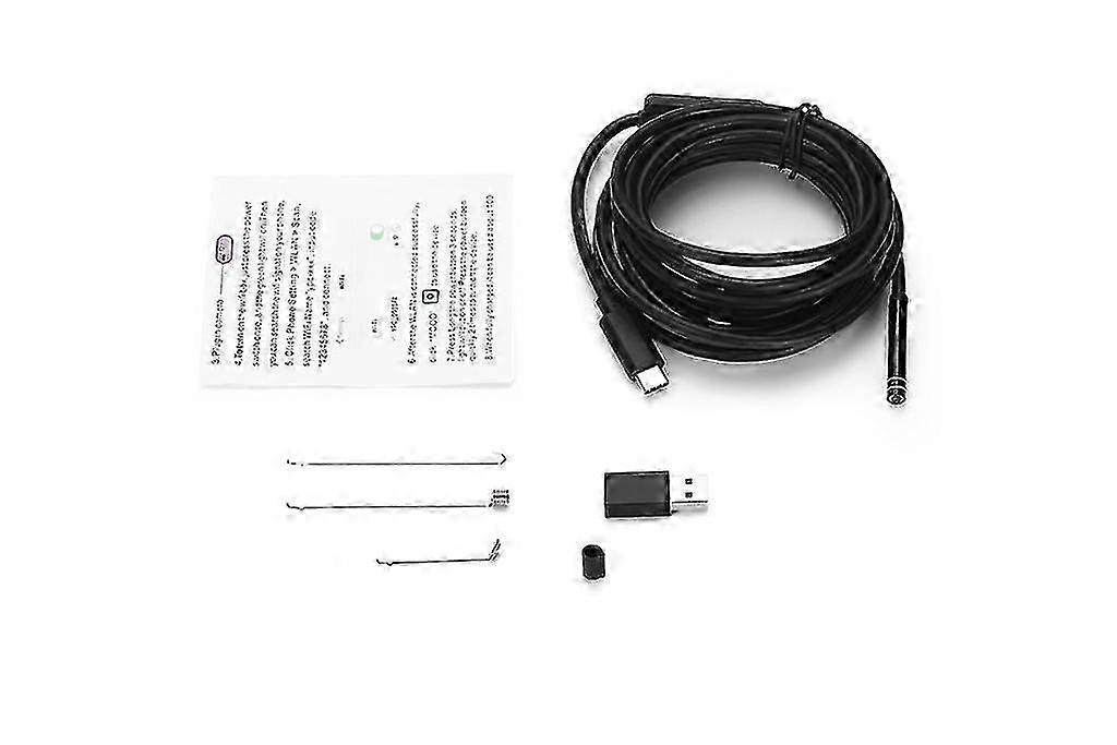 Wireless Snake Camera Inspection Hd Endoscope With Light Rigid Cable Borescope