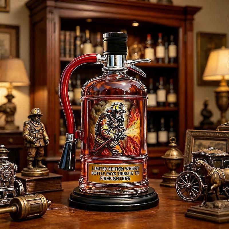 Fireman Fire Hose Design Whiskey Decantera