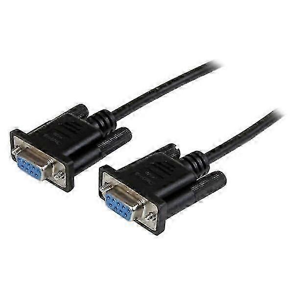 .com 2m Black DB9 RS232 Serial Null Modem Cable F/F SCNM9FF2MBK