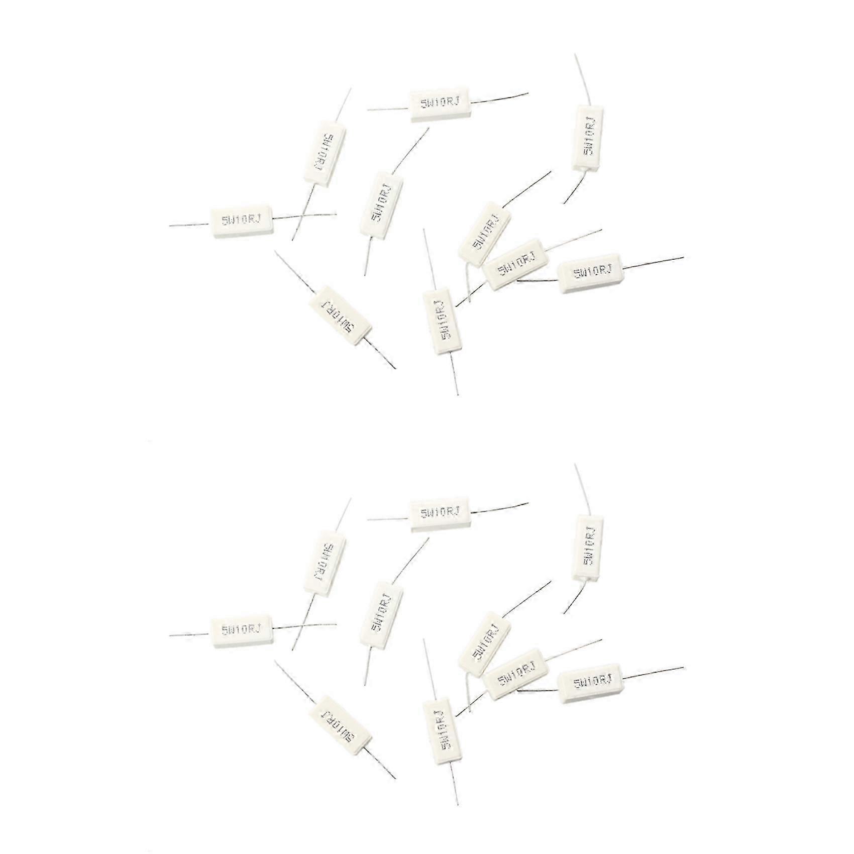 20 PCS 5W 10 Ohm Ceramic Load Resistors