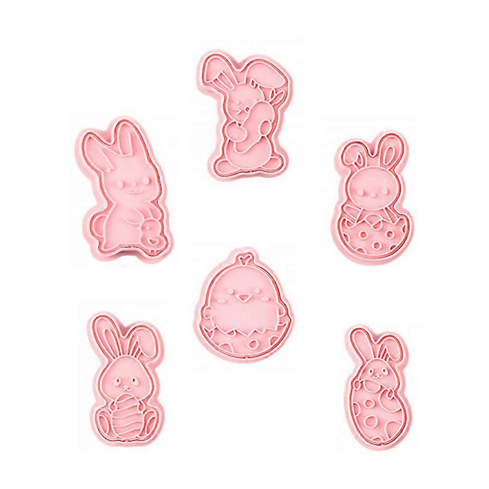 6Pcs Easter Theme Cookie Molds Rabbit Cookie Molds Baking Tool for Home