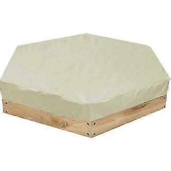 1Pack Waterproof Sandbox Cover Hexagonal UV Resistant Sandbox Protective beige,230x200x20CM [MI]