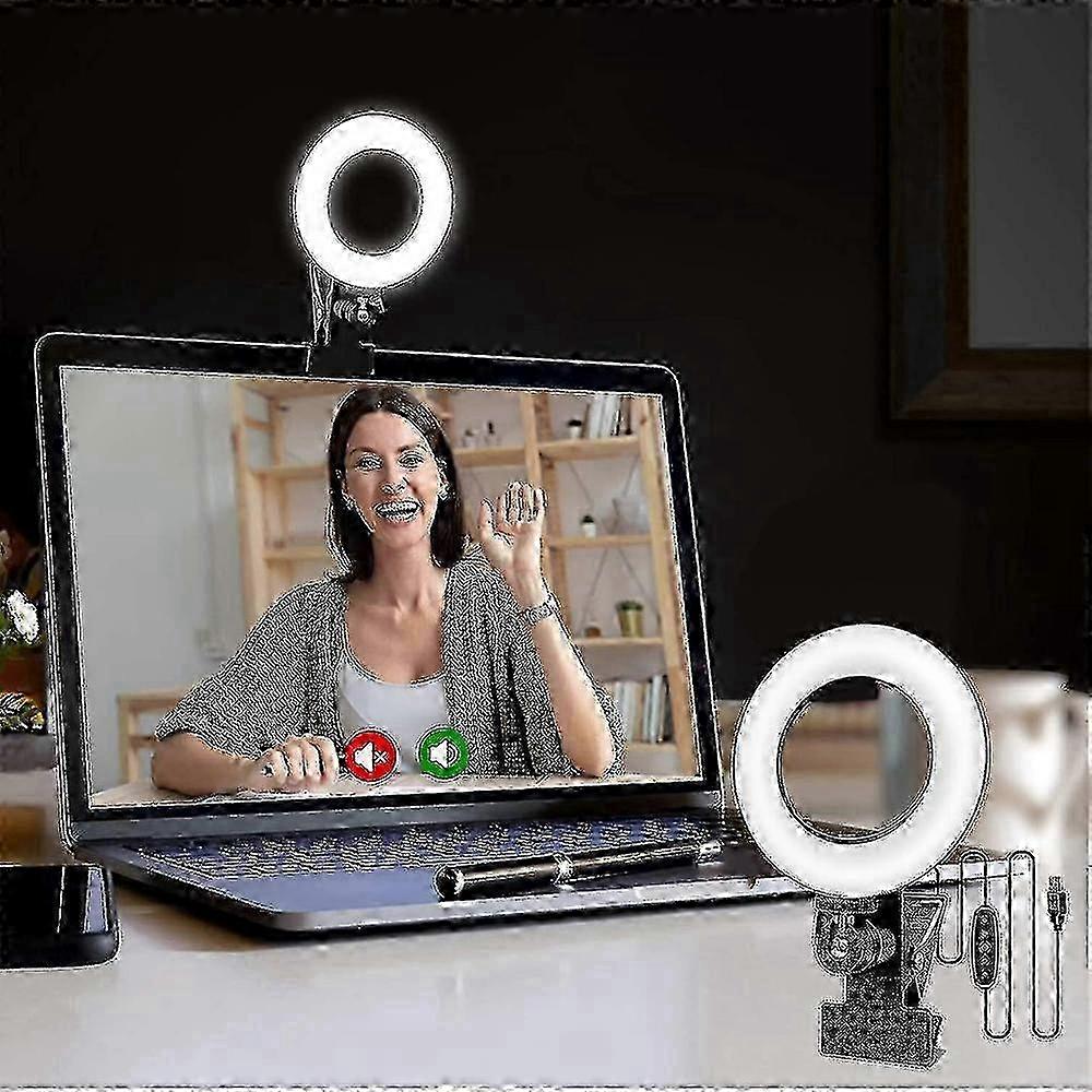 USB LED Ring Light for Laptop Webcam Use