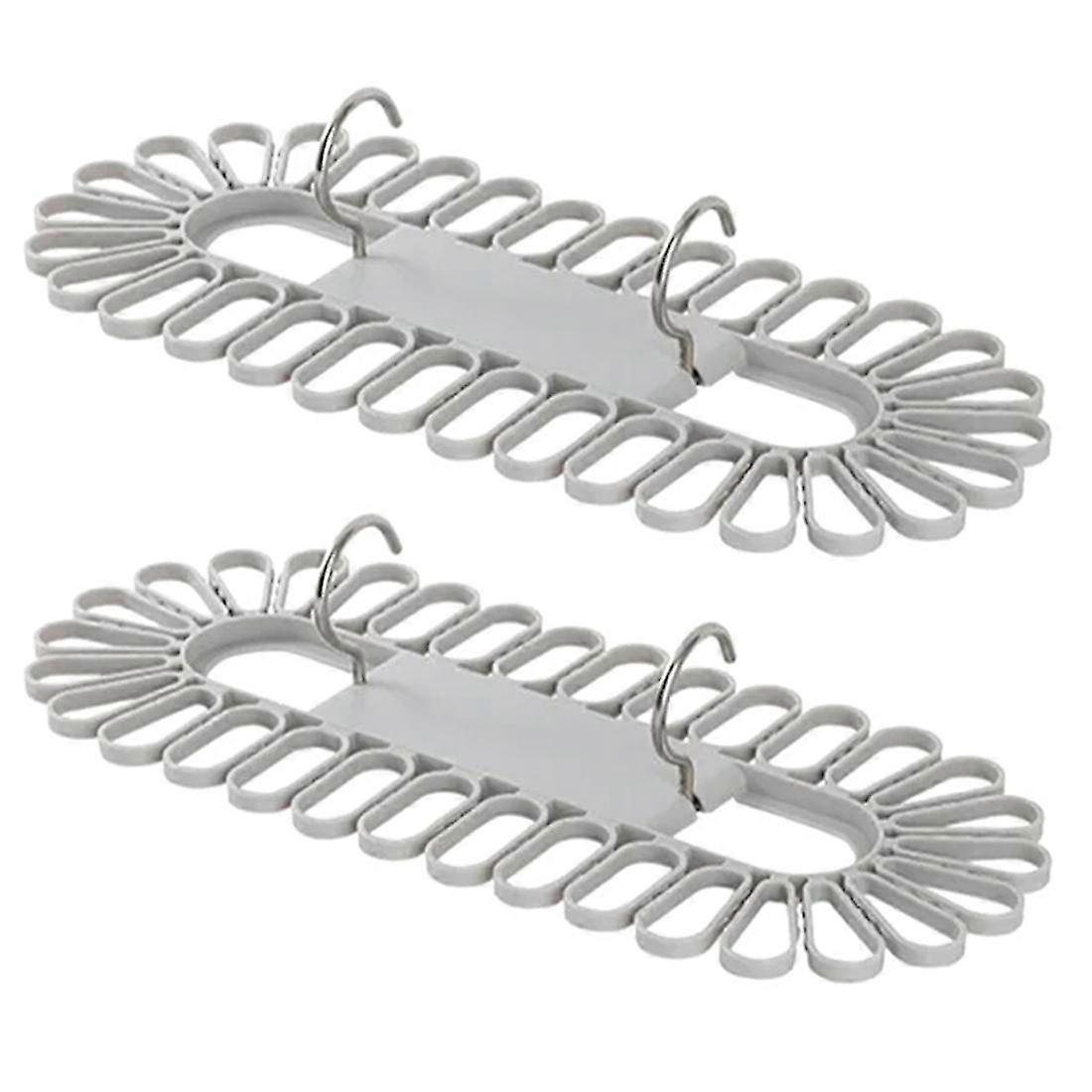 2Pcs Durable Compact Stable Multipurpose Socks & Underwear Drying Rack 32 Clips