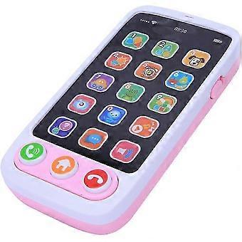 2025 Suitable Electronic Smartphone Toy, Analog Phone with Music Light Storyteller Kids Kids Baby Toy Set Pink