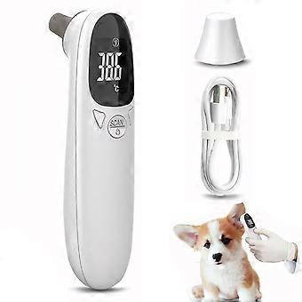 Ohrthermometer für Haustiere, präzises Ohrtemperaturthermometer (32–42,9 °C), digital, USB-wiederaufladbar, 5 x 1,5 cm, für Hunde, Katzen, Schweine und Schafe