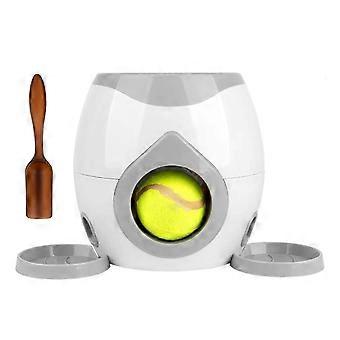 Automatic Tennis Ball Launcher with Dog Feeder Interactive Funny Reward Game Training Tool for Dog Cat