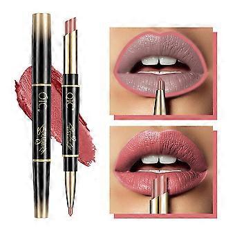 QIC Dual Ended Lip Pencil - Waterproof Long Wear Color for Lip Lining and Lipstick