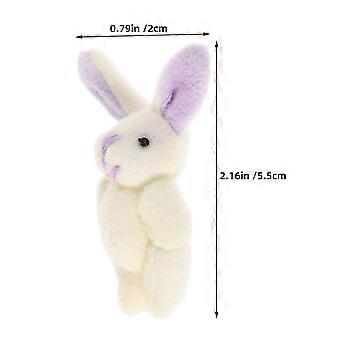 Mini Plush Toy Bunny for Kids Soft Stuffed Rabbit Pendant 5Pcs Set