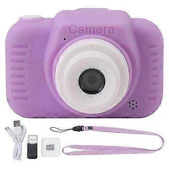 Ylttar Kids Digital Camera With 32g Card High Definition Dual Lens 1080p 8x Zoom Usb Rechargeable For Children Purple