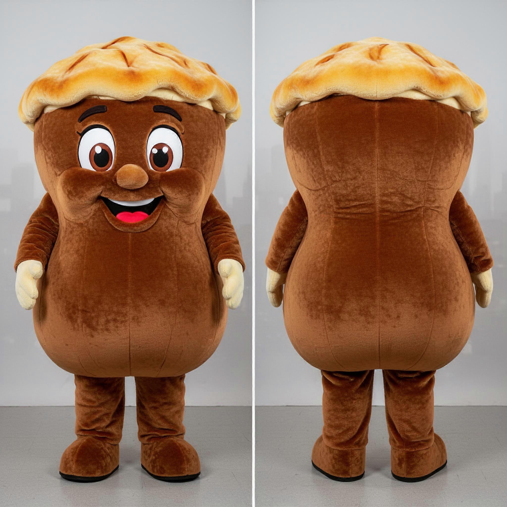 MASTICOT Brown Fluffy Shepards Pie Mascot