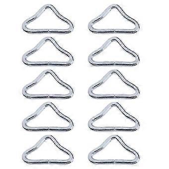 Trampoline Mat Triangle Rings Buckle, 10 Pack, Universal Fit, Steel Hardware for Trampoline, Bags, Belts, Crafts, DIY Projects