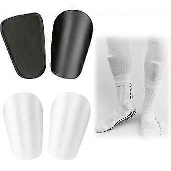 Unisex Anti-slip 2 Pair Mini Pro Football Shin Pads with Guard Sleeves