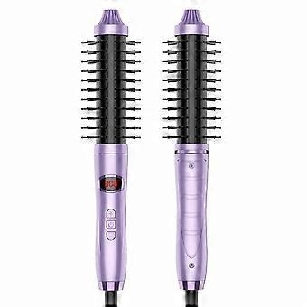 Heated Straightening and Curling Brush with Digital Display, Adjustable Temperature, UK Plug JY