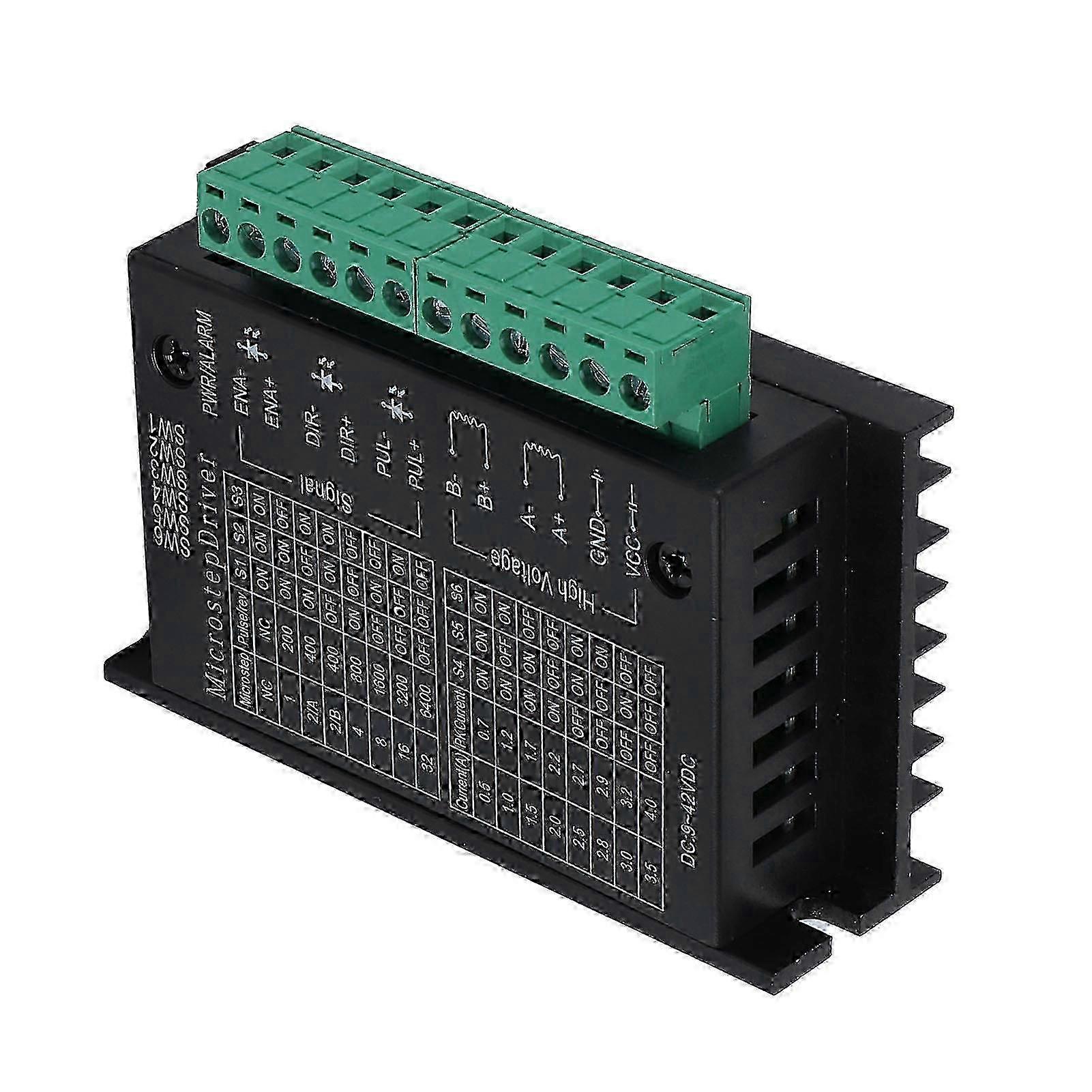 Qukaim CNC Controller Step Driver Micro Step Driver TB6600, 3D Printer Stepper Motor Driver with Encoder, DC 9-24V, Compatible with Makerbot MK8, PD