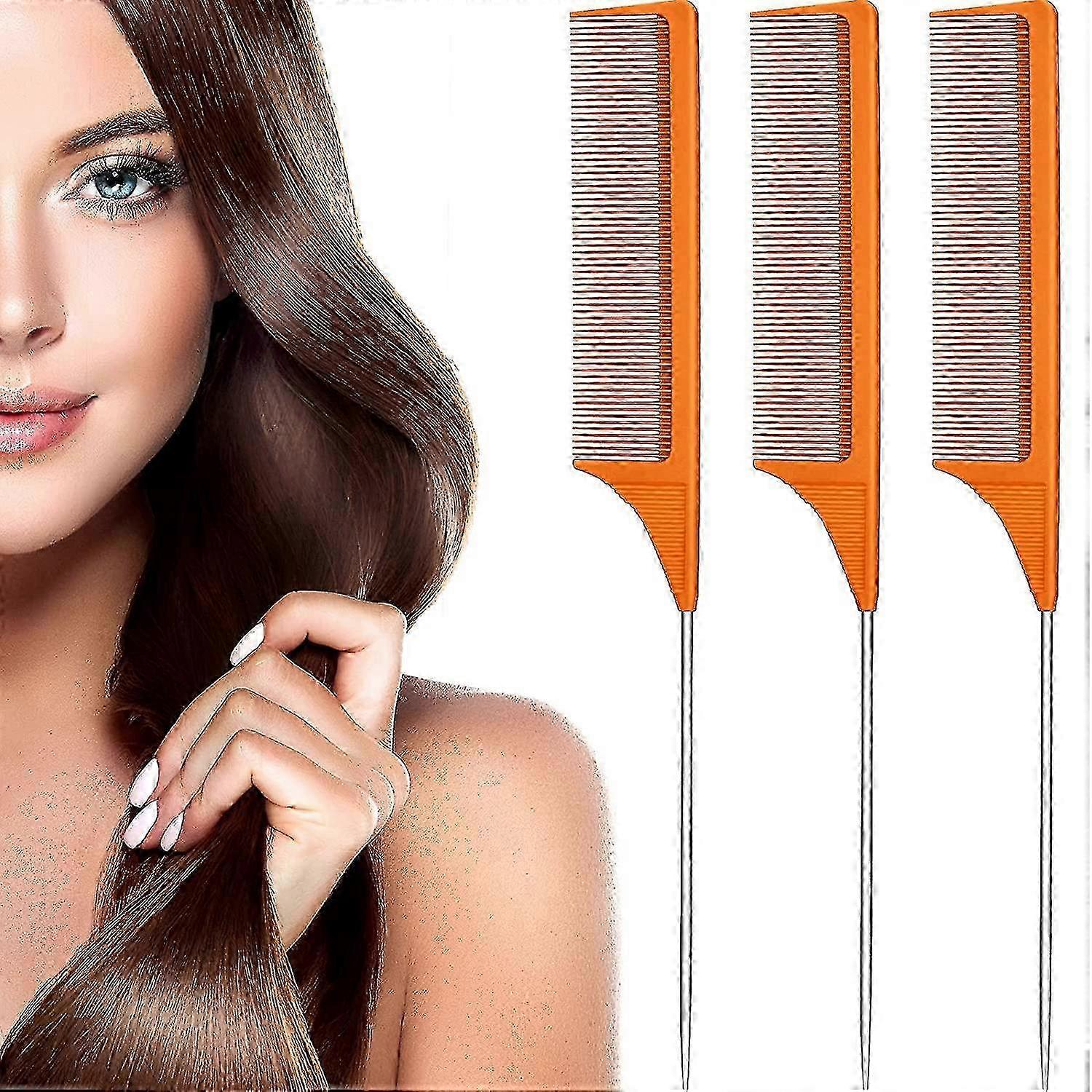 3-Pack Anti-Static Rat Tail Combs