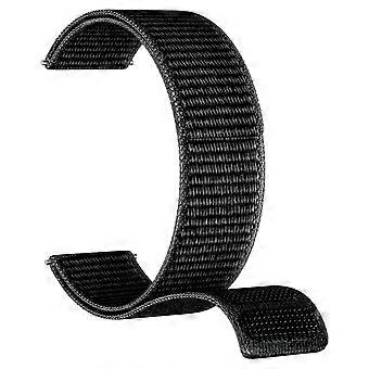 Quick Dry Nylon Replacement Watch Band Strap Compatible with Garmin Forerunner 245 645 Venu Vivoactive 4 Black