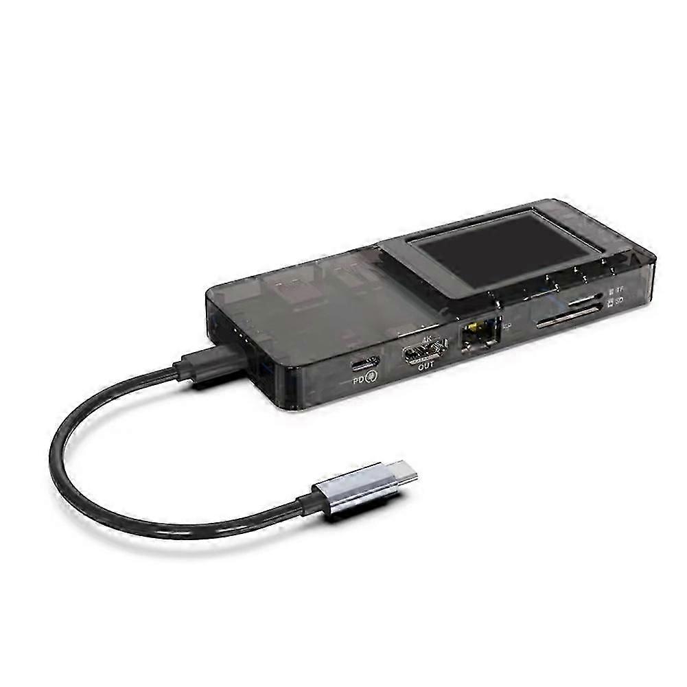 0108-D Typec L Stream Dec Visual Docking Station Network Port Docking Station Custom Button with Con