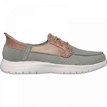 Women's Skechers On-the-GO Flex - Palmilla | Olive | Womens Slip Ins Boat Shoes