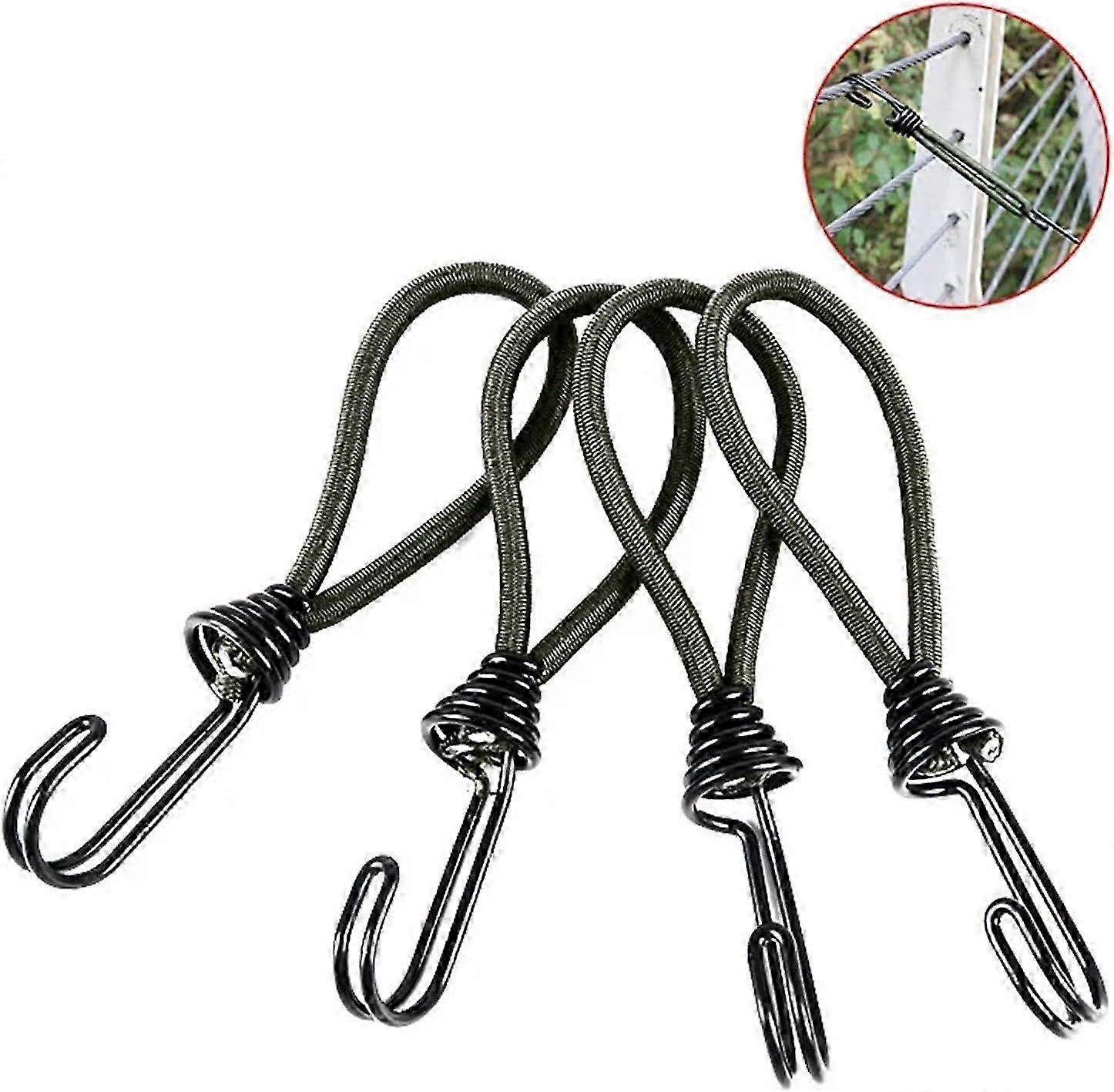 20pcs Strong Elastic Bungee Cords With Hooks