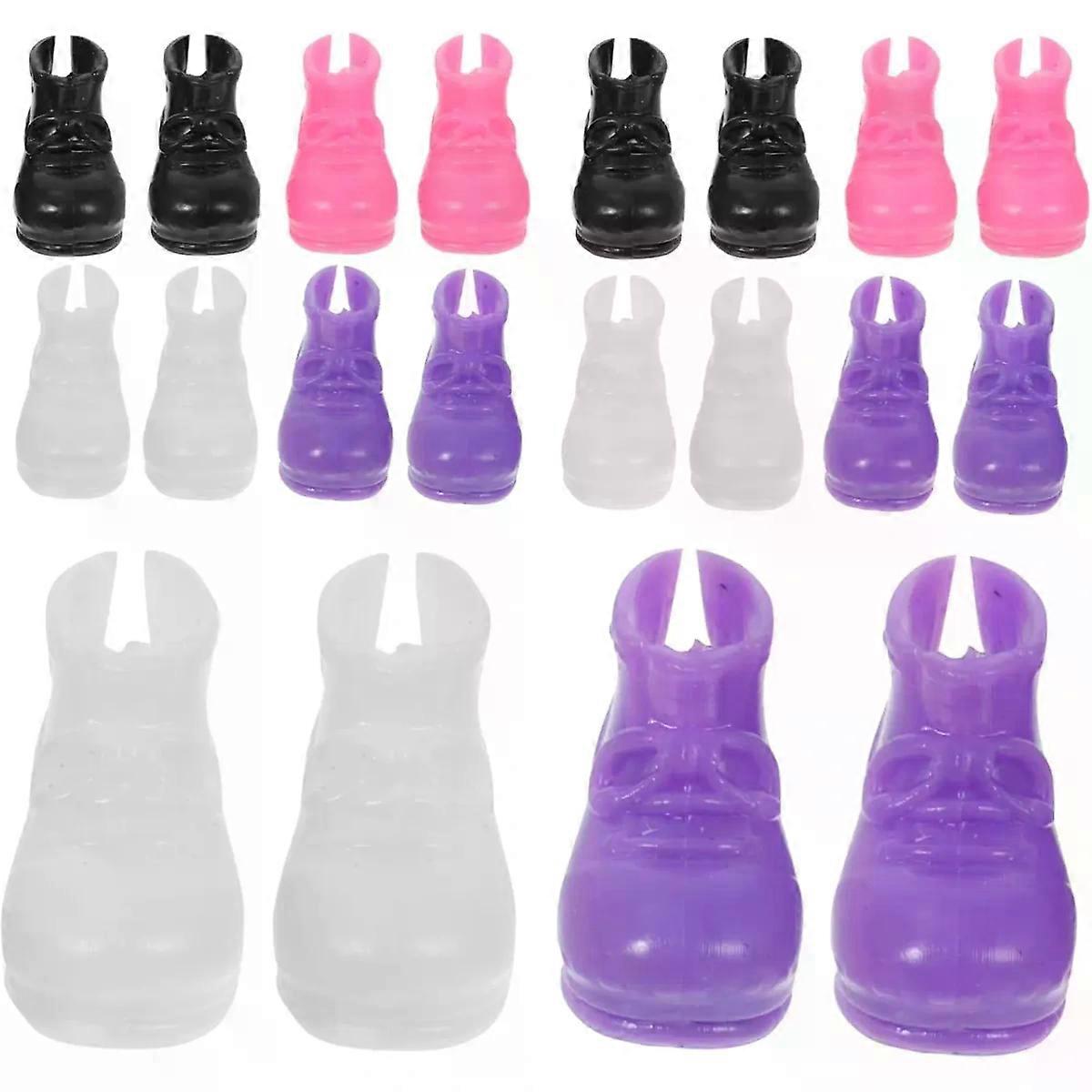 Doll Shoes 20pcs Plastic Flat Shoes Accessory