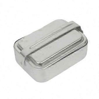 Aluminum Mess Tin Kit with Lid, Camping Lunch Box and Food Container Set, Foldable Handles, D-Ring, for Camping Hiking Picnics