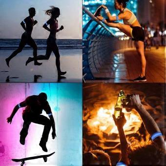 Luminous Arm Bands USB Reflective Band Bracelets for Outdoor Jogging Running Sport