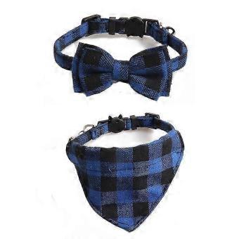 Bow Tie Cat Collar Bandana, Breakaway Cat Collar With Bow Tie Bandana,cute Cat Collars Breakaway Cat Bandana,bow Tie Dog Collar Adjustable Size W-brnv