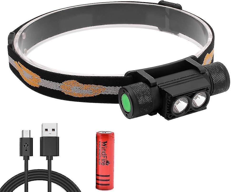 1200 Lumens Rechargeable Headlamp 2x Xml-l2 Led Headlamps Waterproof