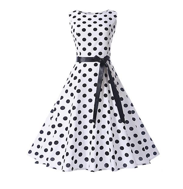 Spring And Summer New Classic Fashion Outlet Women's Retro Hepburn Style Waist-length Skirt Dress To Send Belt