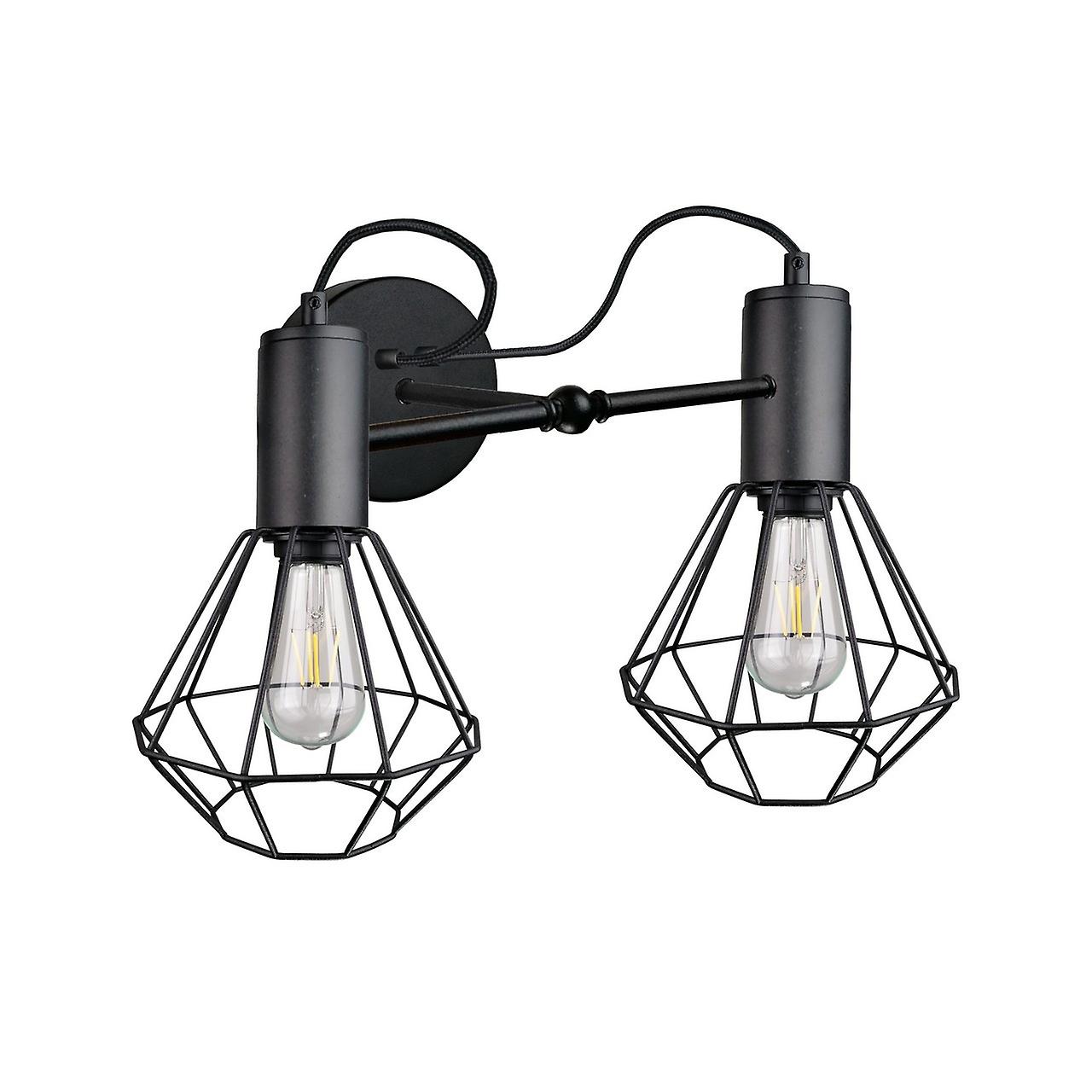 Keter Lars Wall Lamp Black, 25cm, 2x E27