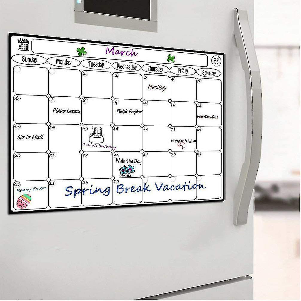Magnetic Whiteboard Fridge Calendar Ideal For Monthly Planning