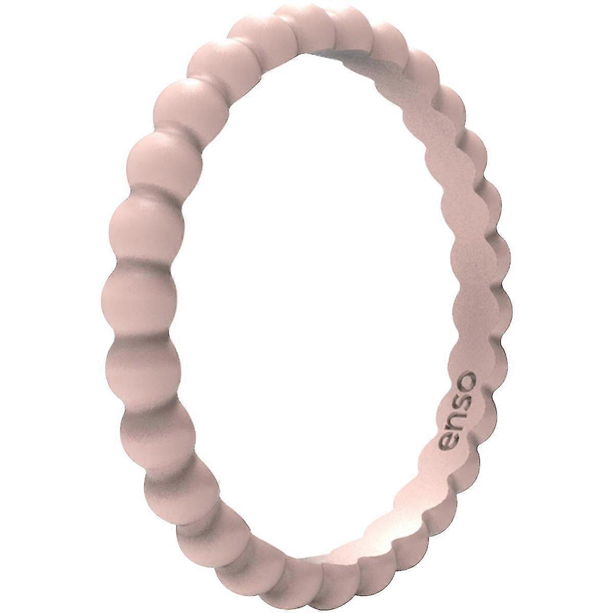 Enso Rings Beaded Stackables Series Silicone Ring - Pink Sand