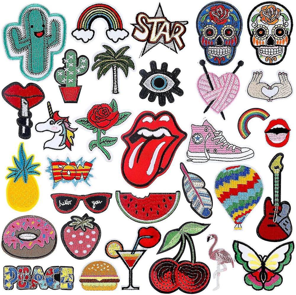 Iron-on Patches,20 Pcs Patches For Clothes Flowers Patches Appliqu Patches