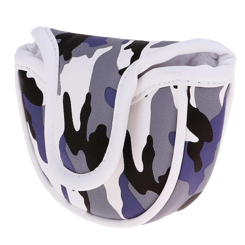 Golf Mallet Putter Head Cover Protector Bag Guard & Magnetic Closure Blue