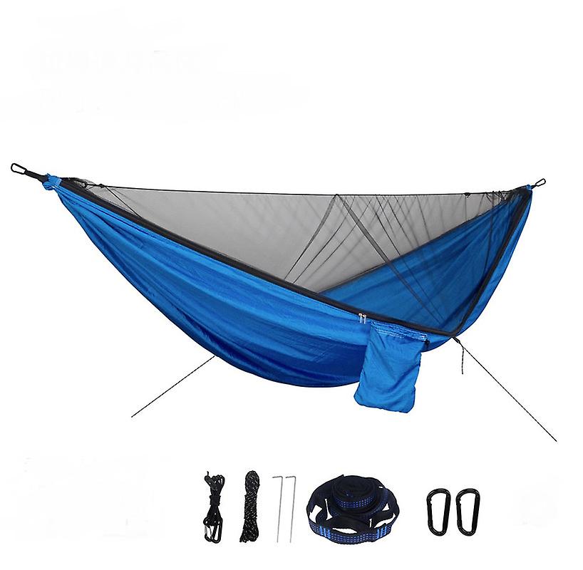 Camping Hammock With Mosquito Net Portable Single Travel Hammock Insect Netting 210d Nylon Hammock Swing For Backyard Garden Camping