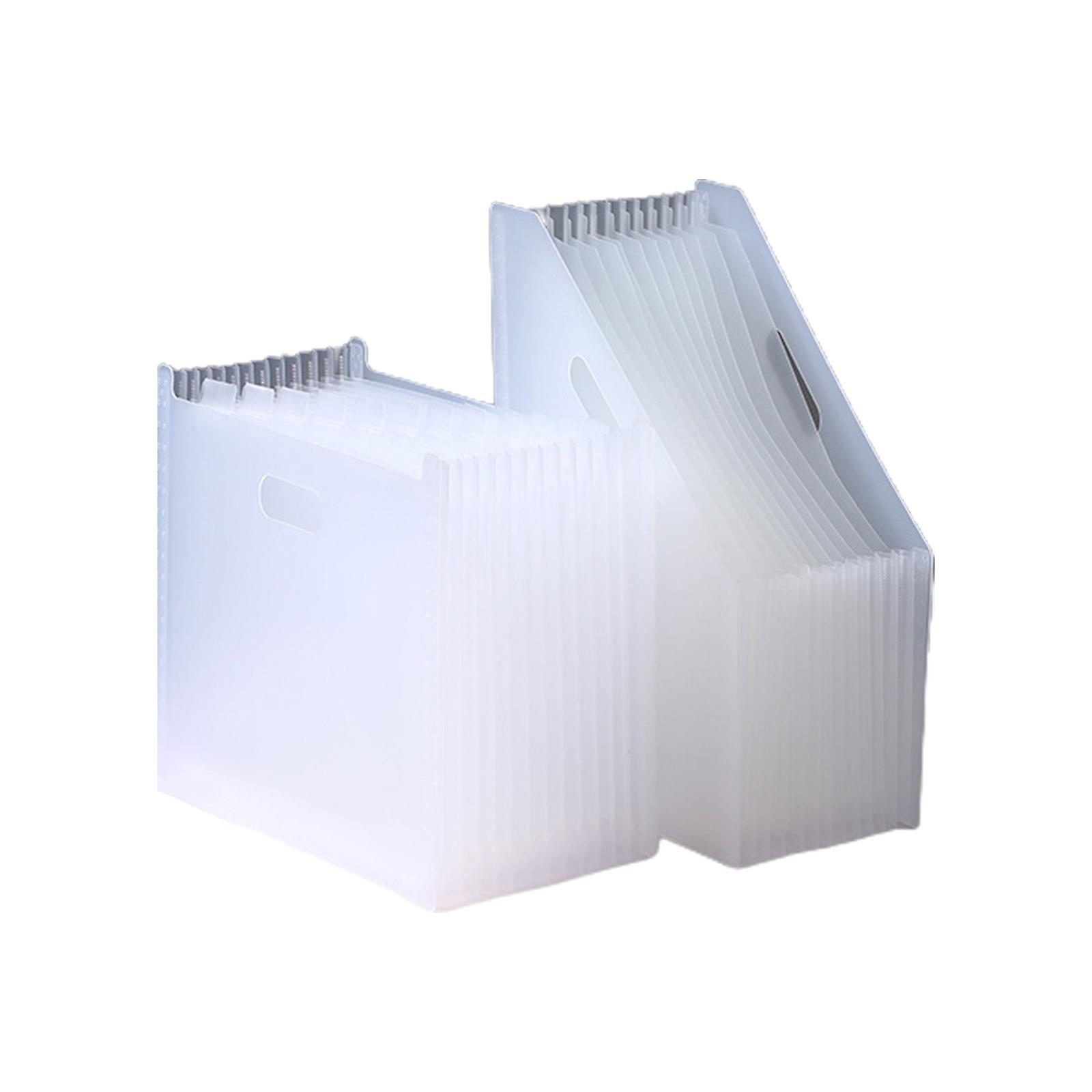 2Pcs Accordion Folder Document Organizer A4 File Folder 13 Pockets Expandable