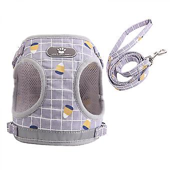 Walk-in Small Dog Harness and Leash Set, Anti-Escape Puppy Kitten Harness,Suitable for Outdoor Walking of Cats and Small DogsPetL