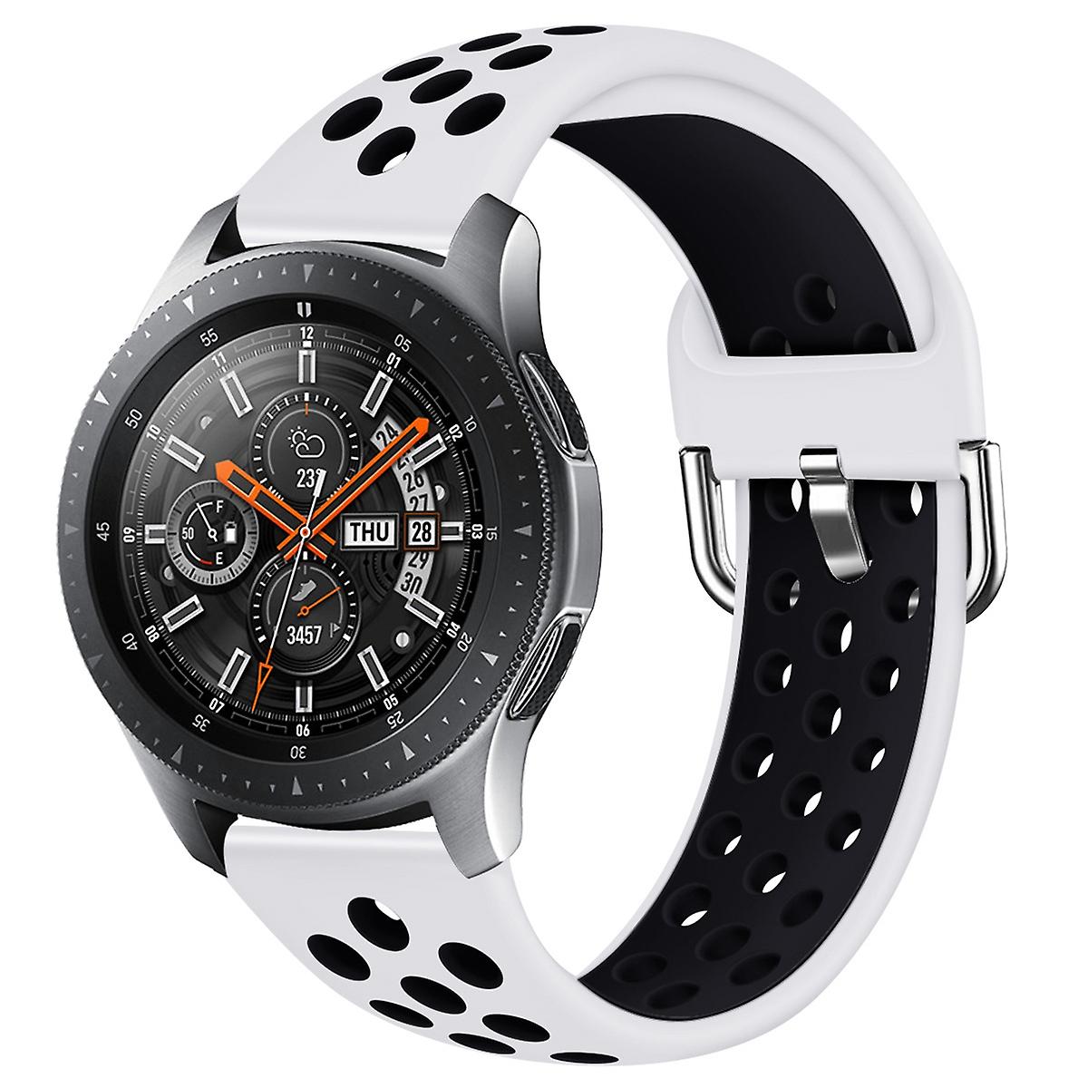 For Galaxy Watch 46 / S3 Silicone Double Color Strap, Size:L L