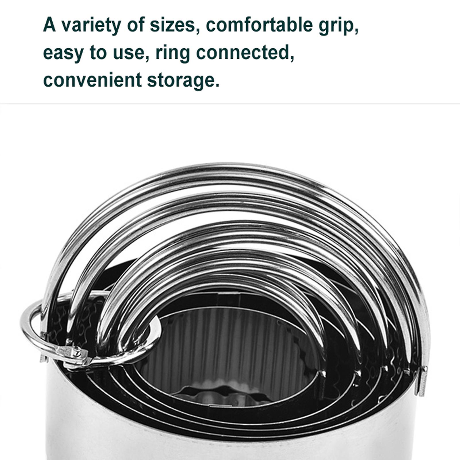 5pcs Stainless Steel Biscuit Mold Vegetable Shape Cutter Set Round/square Shape