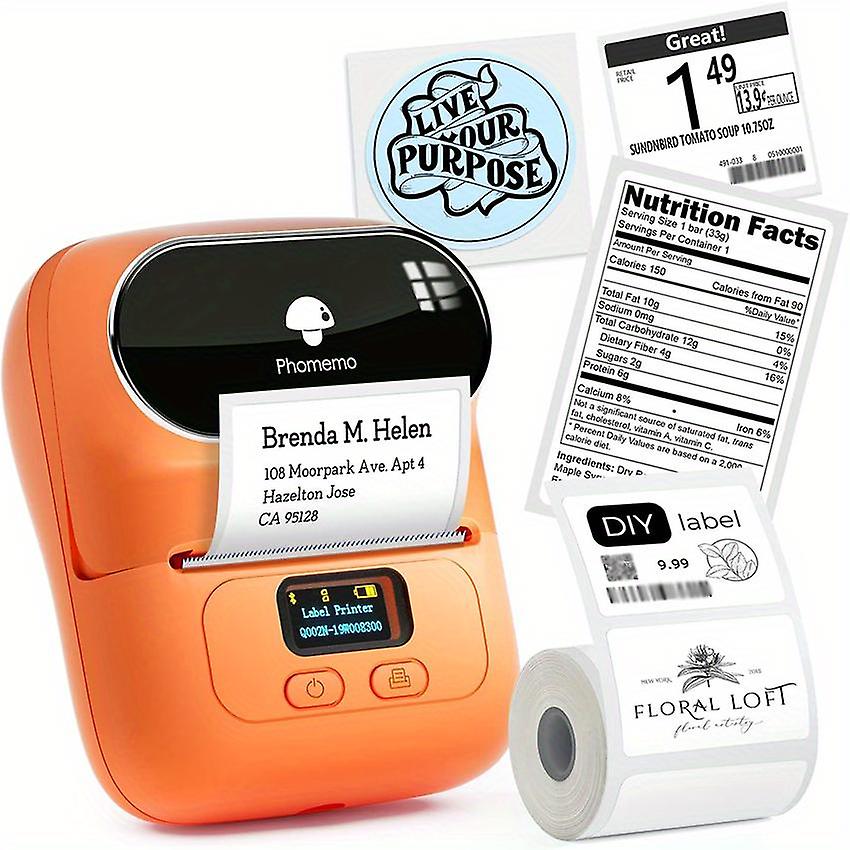 M110 Thermal Label Makers - Portable Bt Thermal Label Maker Printer For Barcode Clothing Jewelry Retail Mailing Compatible With Android Ios Win