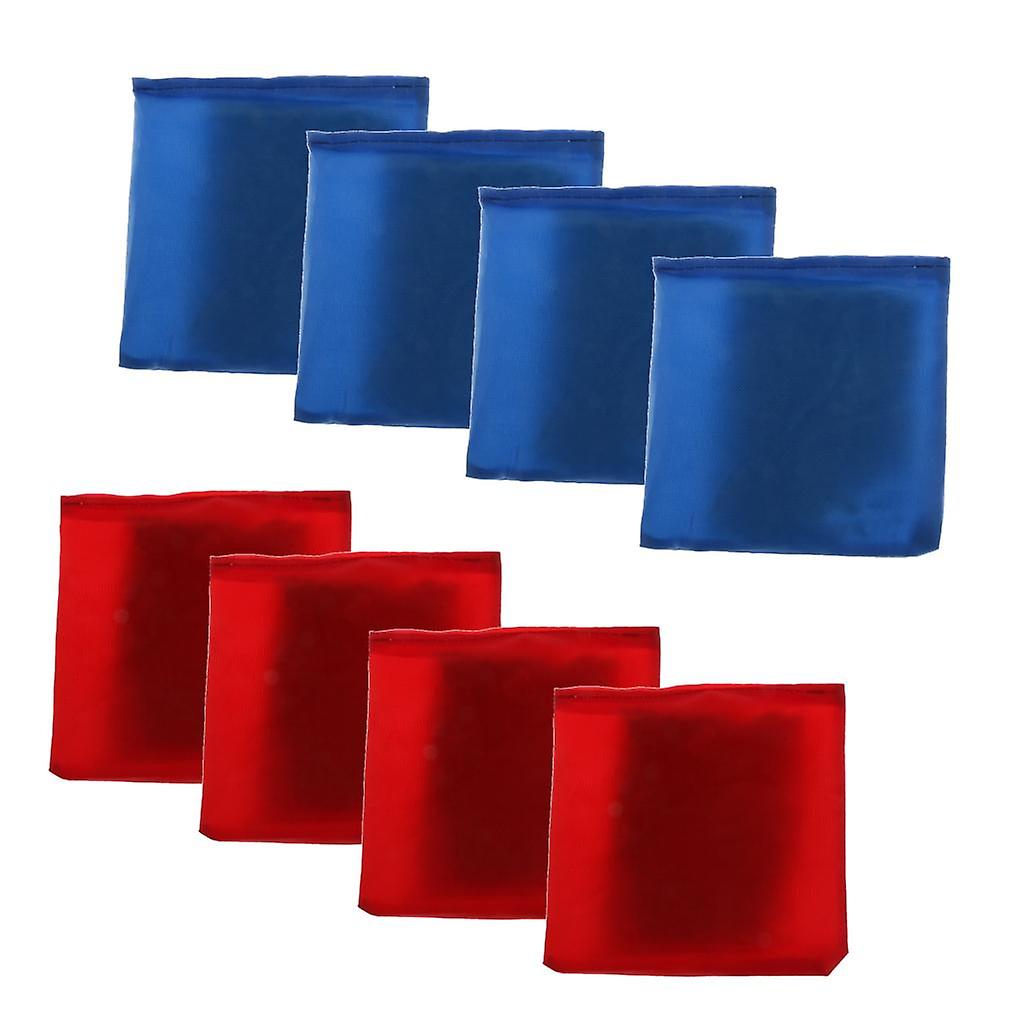 8 Pieces Double Layer Cornhole Bean Bag for Toss Corn Hole Game Blue & Red