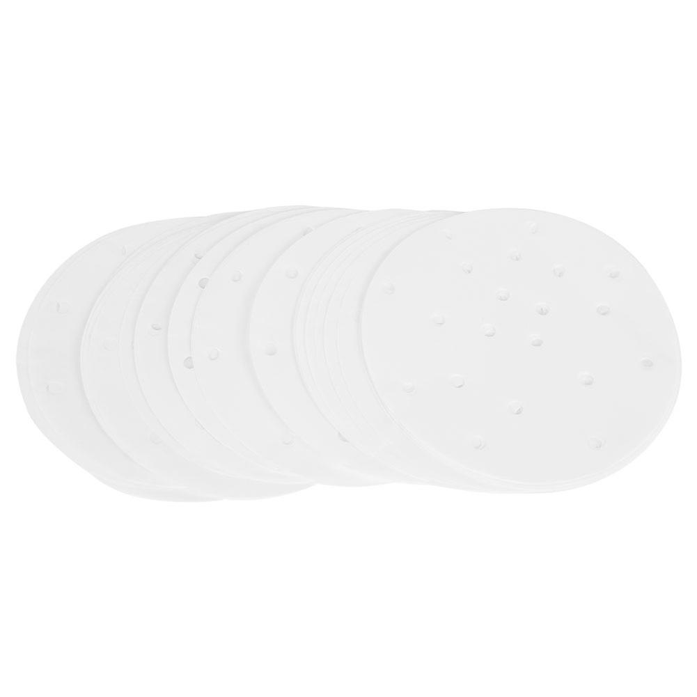 400PCS Steamer Cooking Paper Non Stick Under Steam Mat Liners Non-Stick RoundSteamer Liners Dim Sum Steamer Papers Mat for Restaurant Kitchen Use