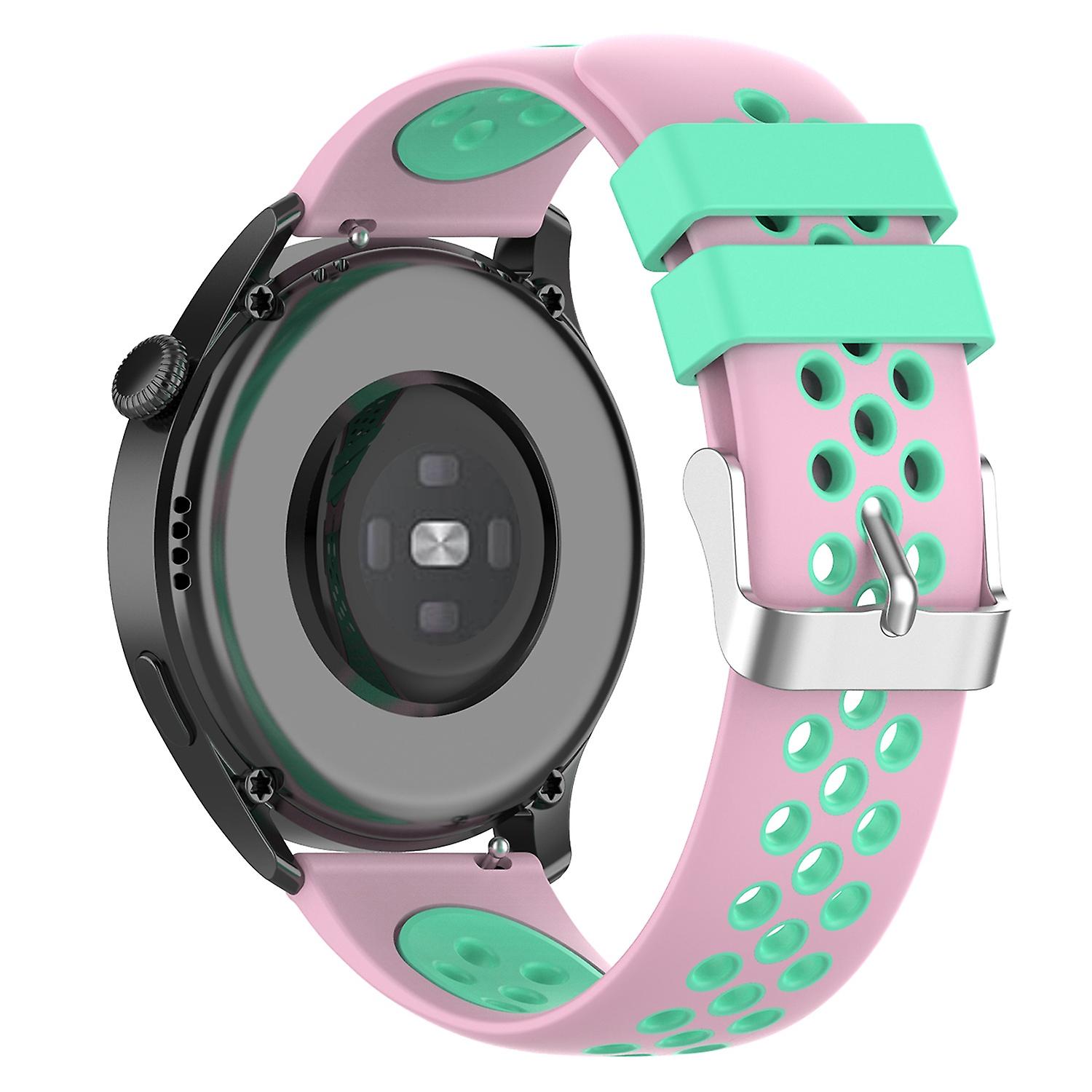20mm Multiple Holes Watch Strap Wristband for Huawei Watch GT3 42mm/Samsung Galaxy Watch 42mm/Teal