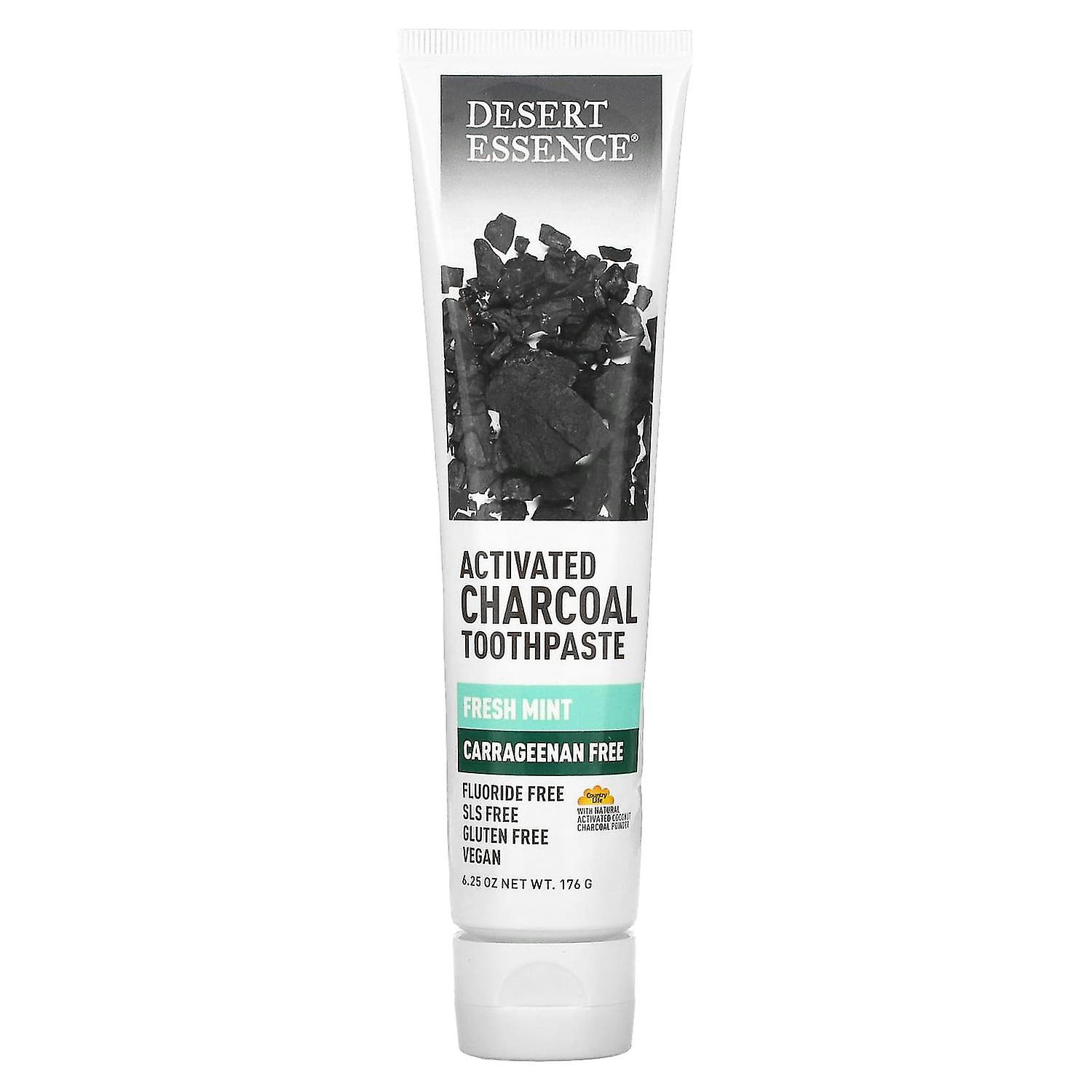 Desert Essence, Activated Charcoal Toothpaste, Fresh Mint, 6.25 oz (176 g)