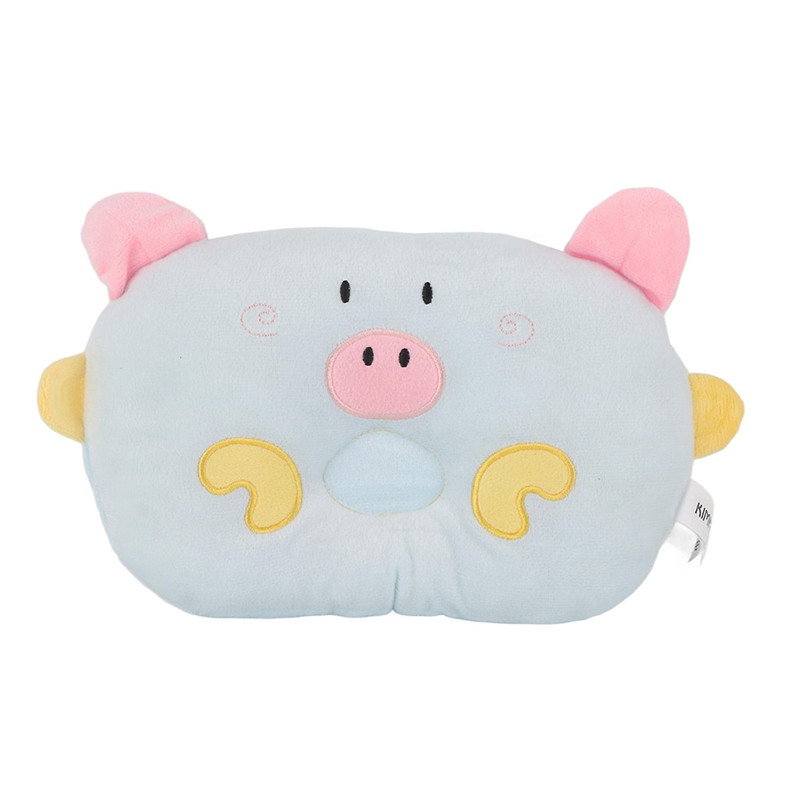 Coussin en forme de cochon mignon, coussin de couchage pour chat et chien, pour la protection de la colonne cervicale, bleu