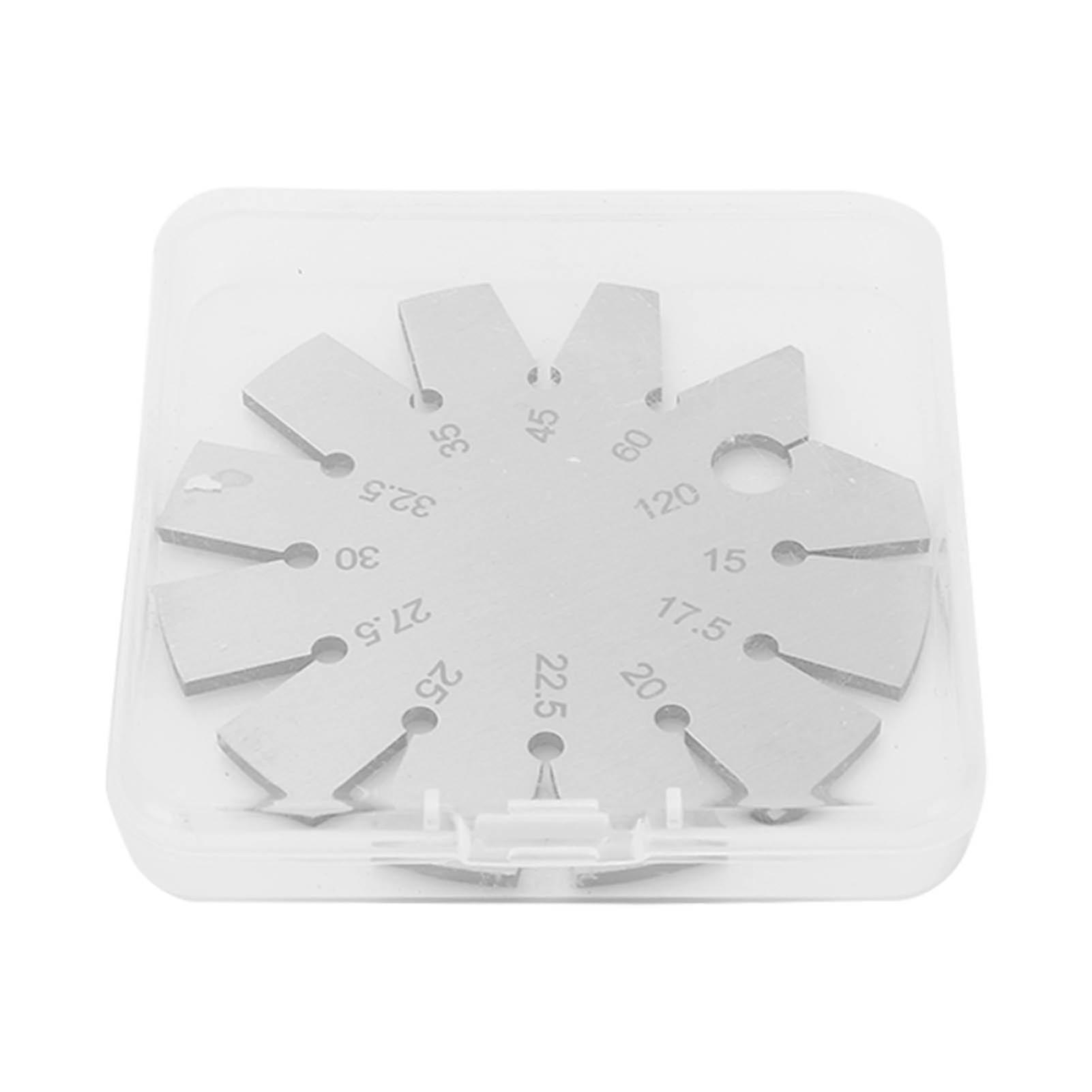 Bevel Angle Gauge, Stainless Steel Oblique Angle Protractor for Knife Blade Measuring 15-120 Degrees