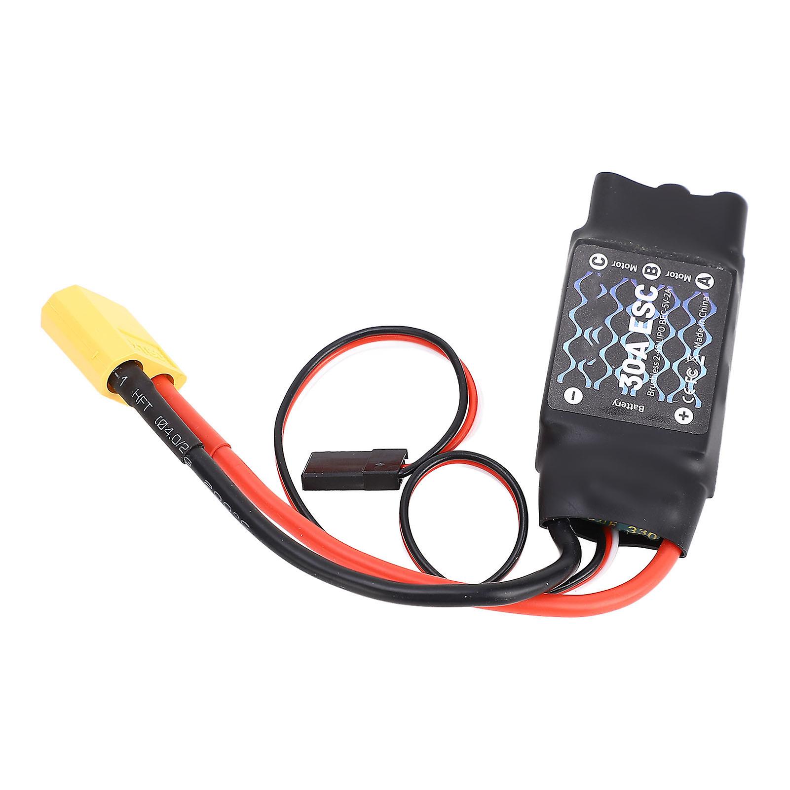 30A ESC Brushless Speed Controller with XT60 3.5mm Plugs for RC Fixed Wing Aircraft Quadcopter Helicopter 